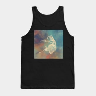 Lino print Male Ballet Dancer Swan from Swan Lake Tank Top